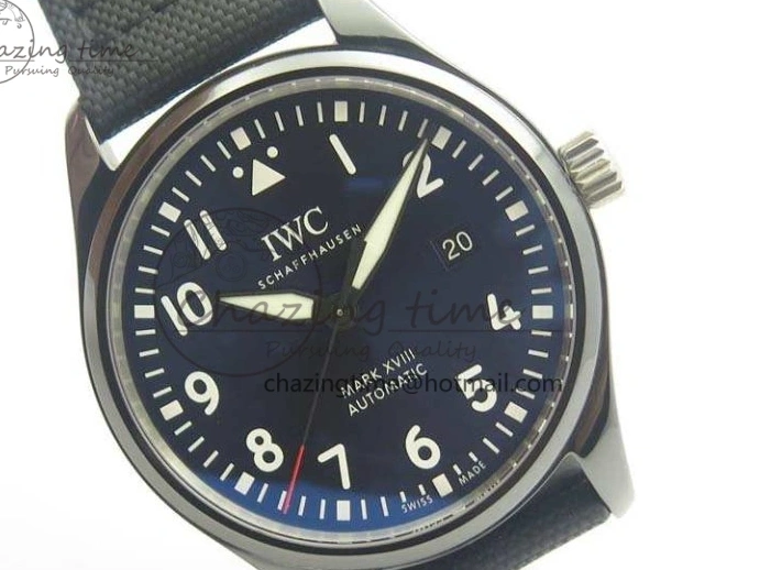 MIROTIME 0406 HighQuality Mark XVIII LAUREUS IW324703 Black Ceramic MKF Best Edition On Black Nylon Strap A 7218